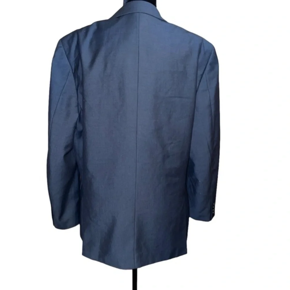 Liz Claiborne LUXE Mens Charcoal Wool/Silk Blend 2 Button Sport Coat Jacket